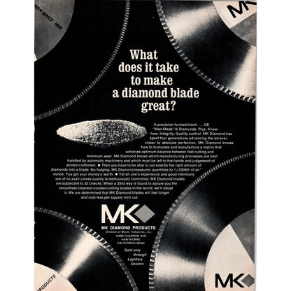 MK Diamond Products Hawthorne California 1971 Magazine Ad D23
