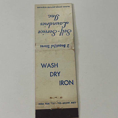 Self-Service Laundries Inc Fond Du Lac Milwaukee Vintage Matchbook Cover MB8-6