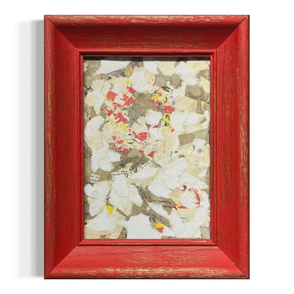 Original Framed Mixed Media Abstract Art Collage 7x9 "Expend"