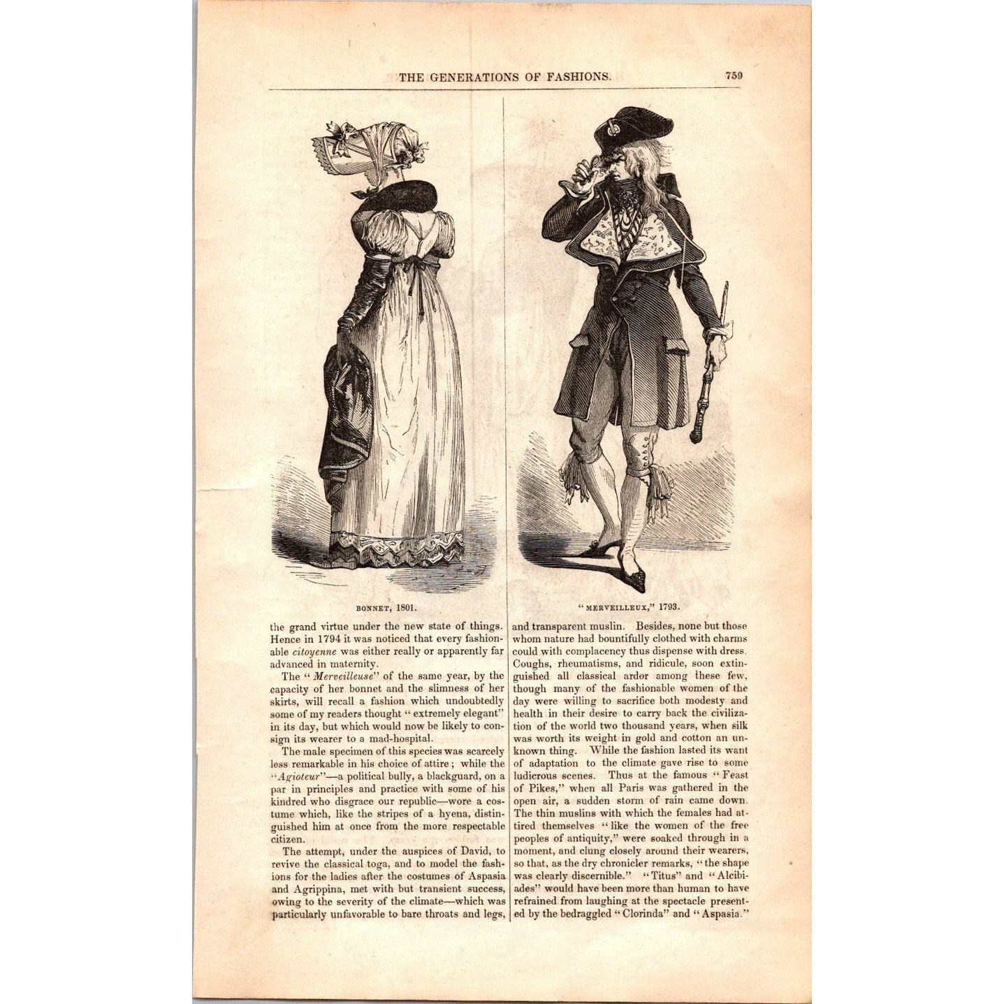 The Generations of Fashions - Ladies Fashion 7 Pages 1854 Article I19