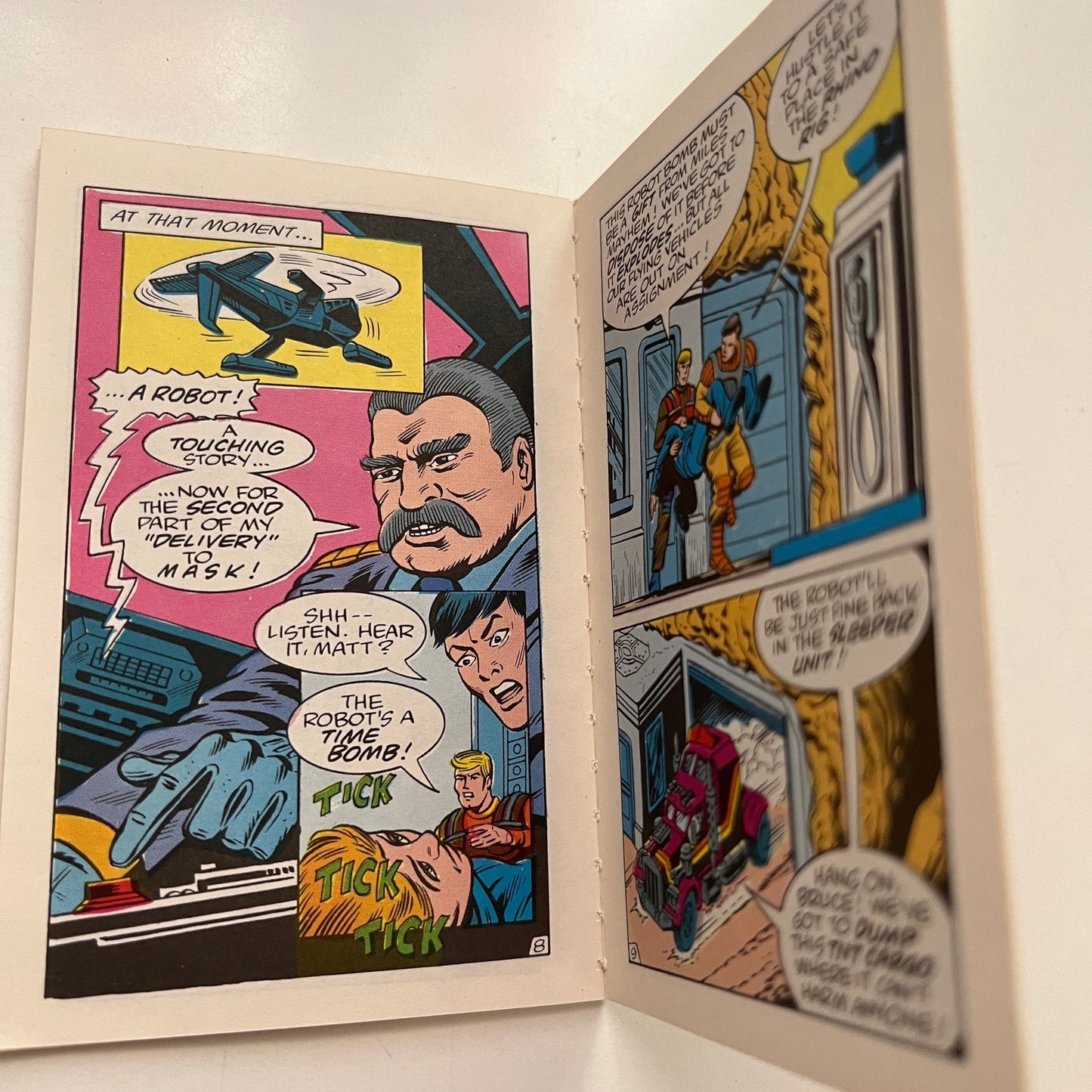 1985 M.A.S.K. Kenner Mini Comics Booklet #1 Flaming Beginnings Mask TK3-CC1