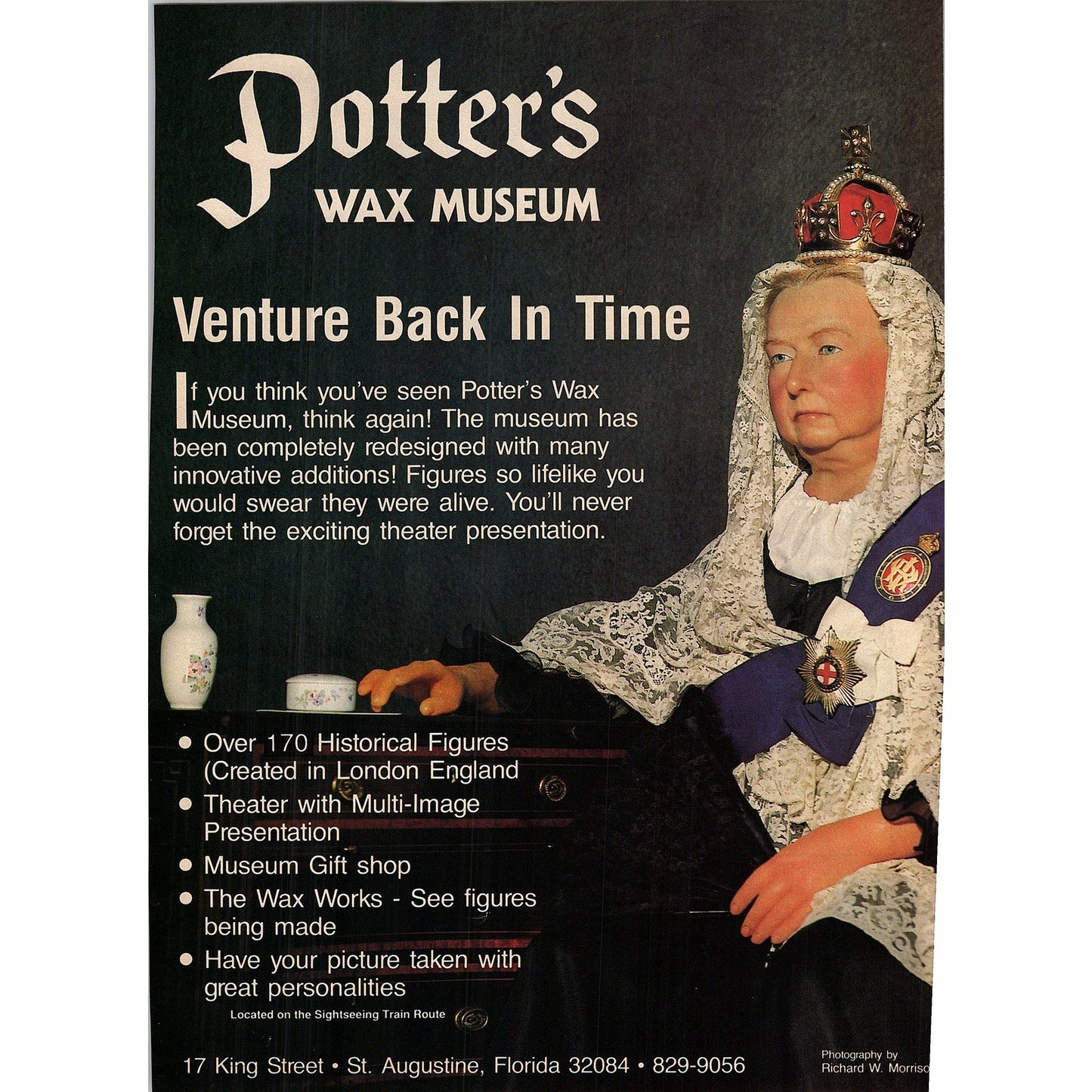 Potter's Wax Museum / Restored Spanish Quarter St. Augustine FL 1989 Ad AF9-13