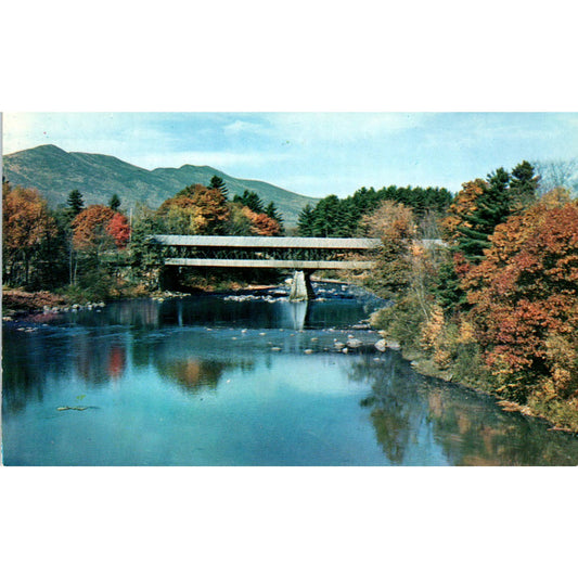 Covered Bridge at Conway NH Vintage Covered Bridge Postcard PC15