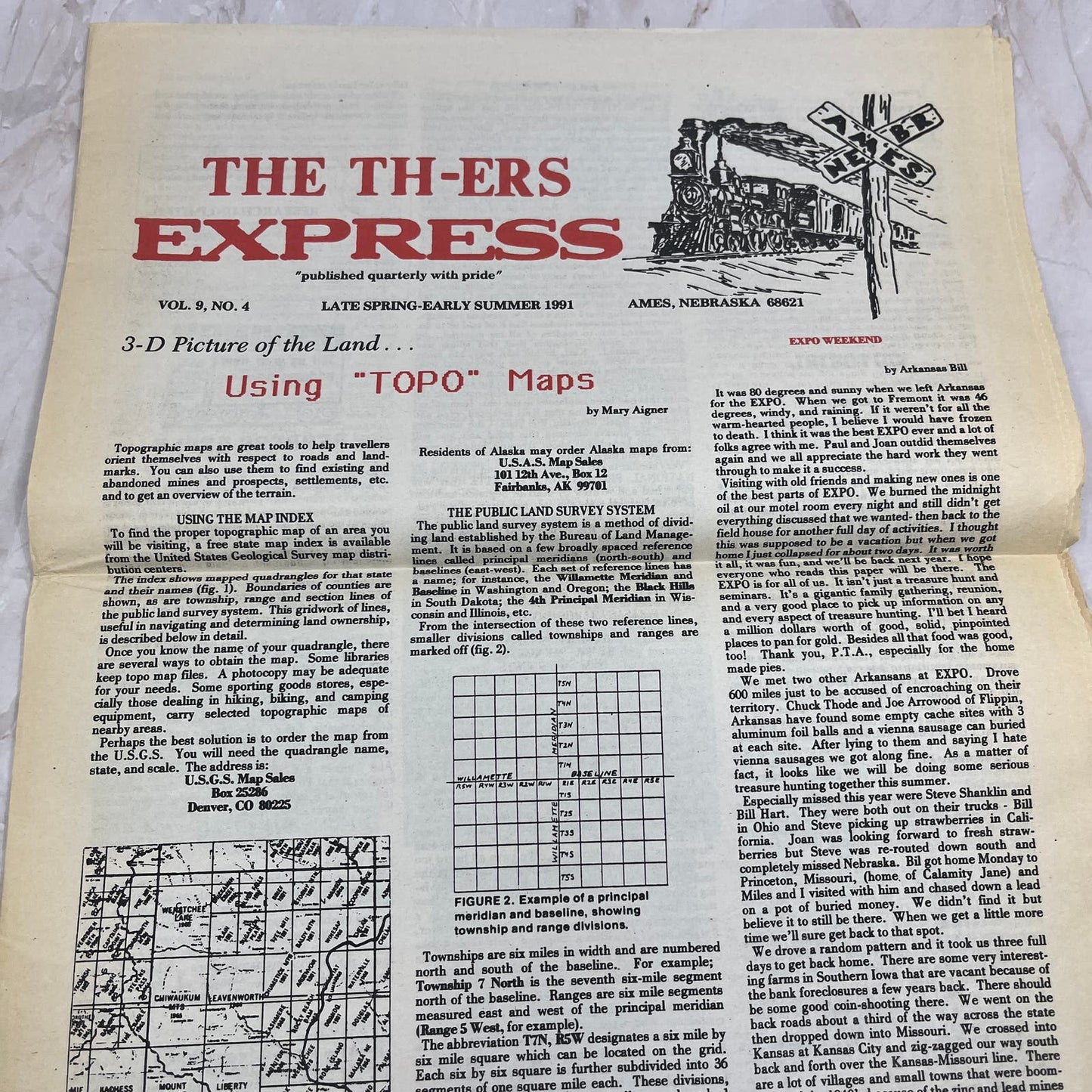 1991 Vol 9 No 4 TH-ers Express Treasure Hunting Newspaper Fremont NE M20