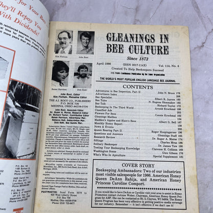 1986 April - Gleanings in Bee Culture Magazine - Bees Beekeeping Honey M33