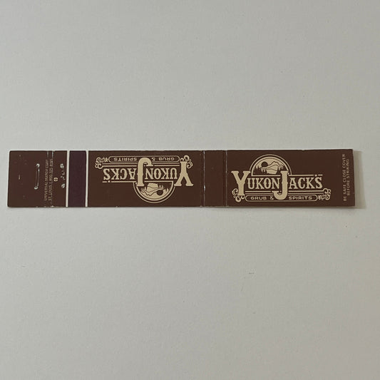 Yukon Jacks Restaurant Warren Ohio Vintage Matchbook TB6-MB2-9