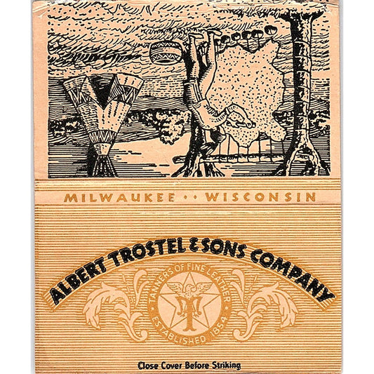 Albert Trostel & Sons Co Milwaukee WI Vintage Large Matchbook Cover TH2-Y2