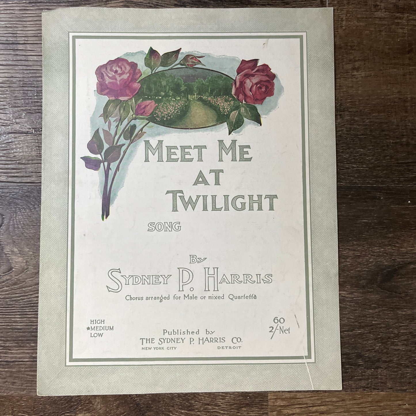 Meet Me At Twilight Sydney P Harris 1917 Sheet Music V13
