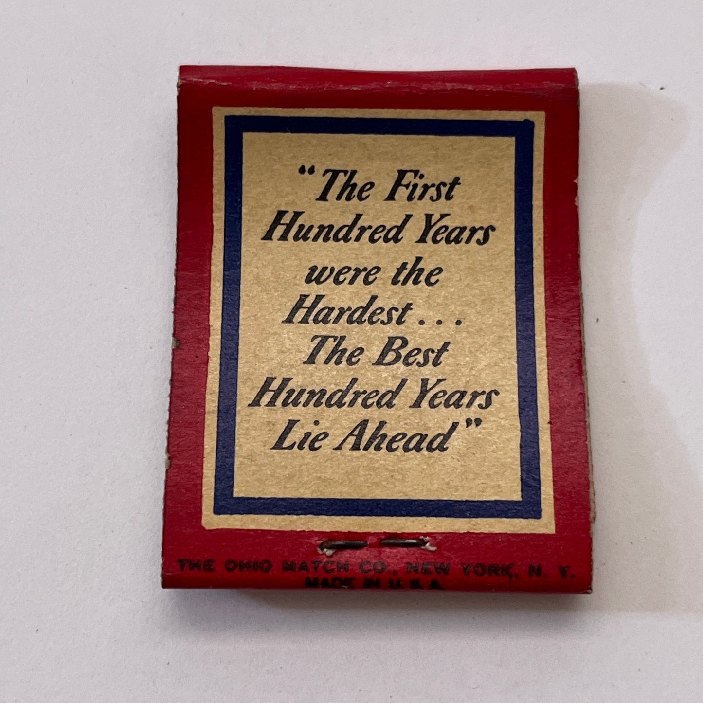 1942 Gimbels Centennial Vintage Matchbook Cover TB8-MB3-7