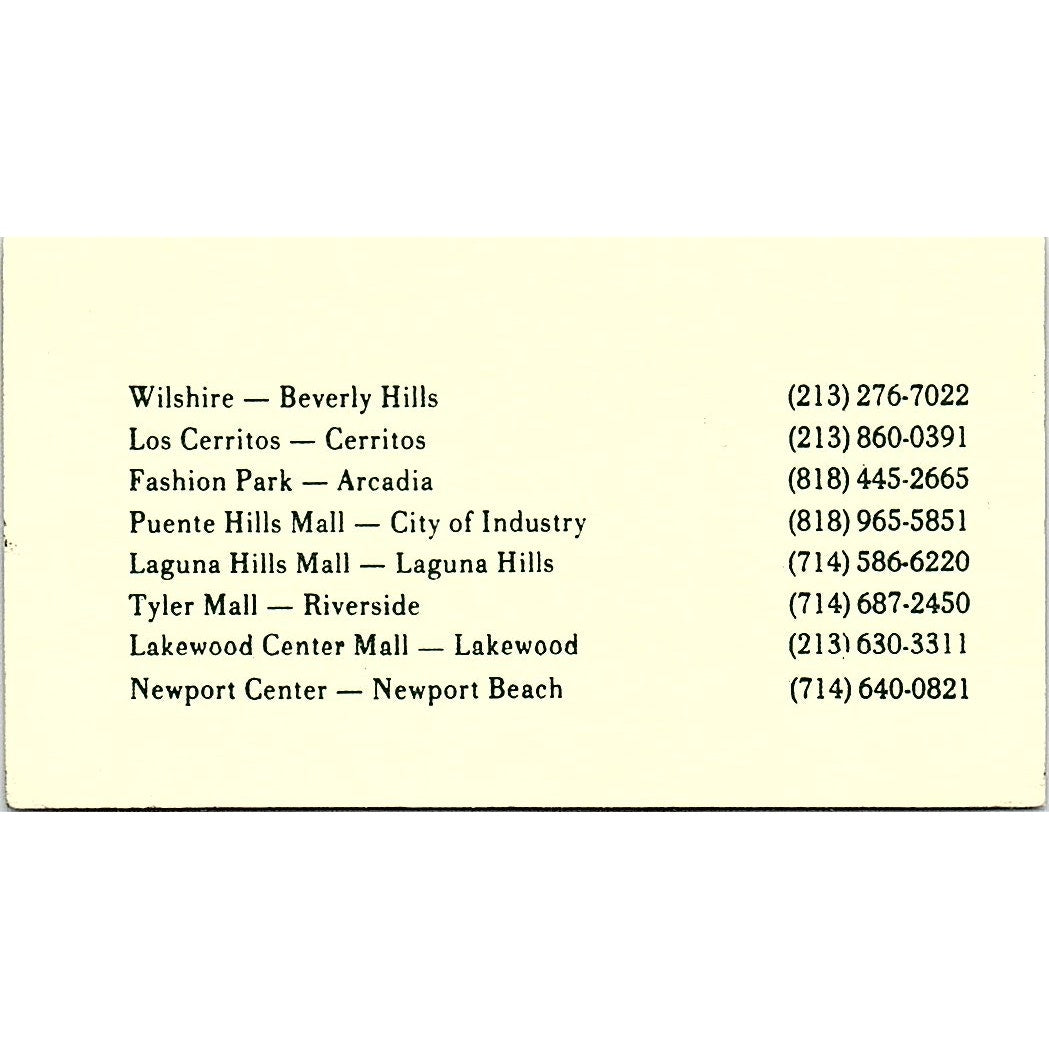 Going Places Jewell Edney LakeWood Center Mall CA Vintage Business Card SB4-B7