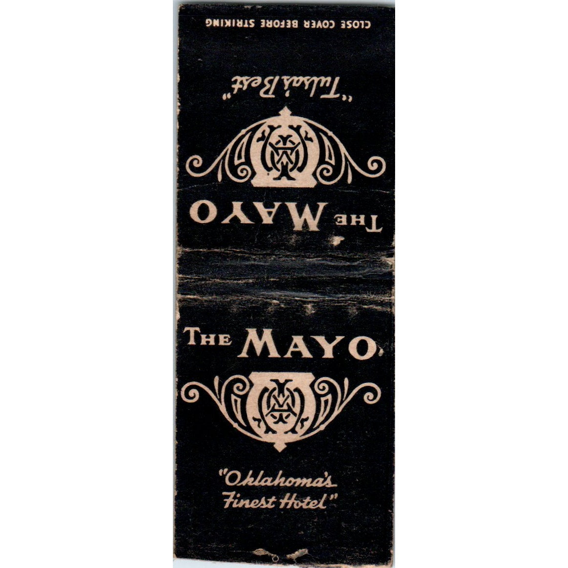 The Mayo Hotel Tulsa OK Vintage Matchbook Cover SD2-Y13