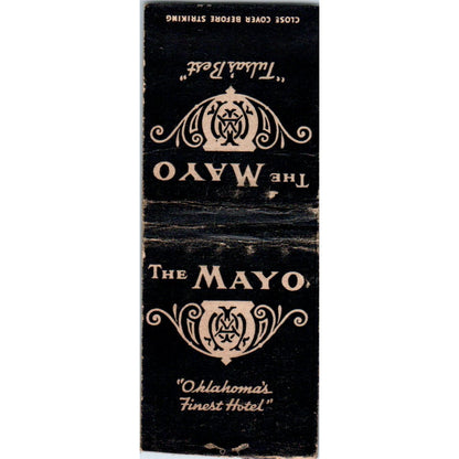 The Mayo Hotel Tulsa OK Vintage Matchbook Cover SD2-Y13