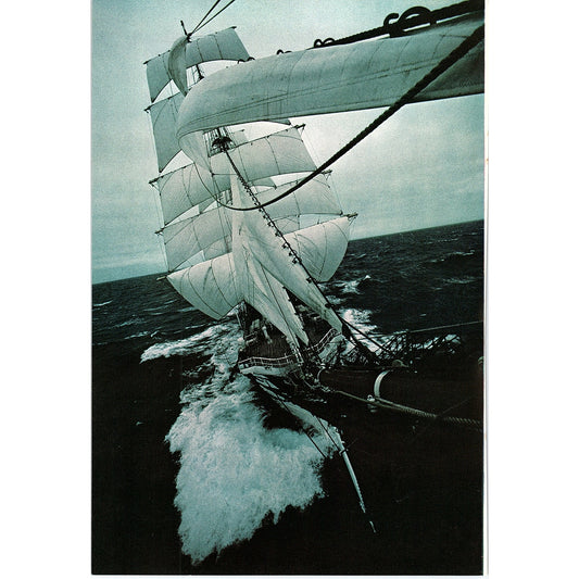 1970s National Geographic Clipper Ship Photo Print Vintage Art Print 7x10 V4