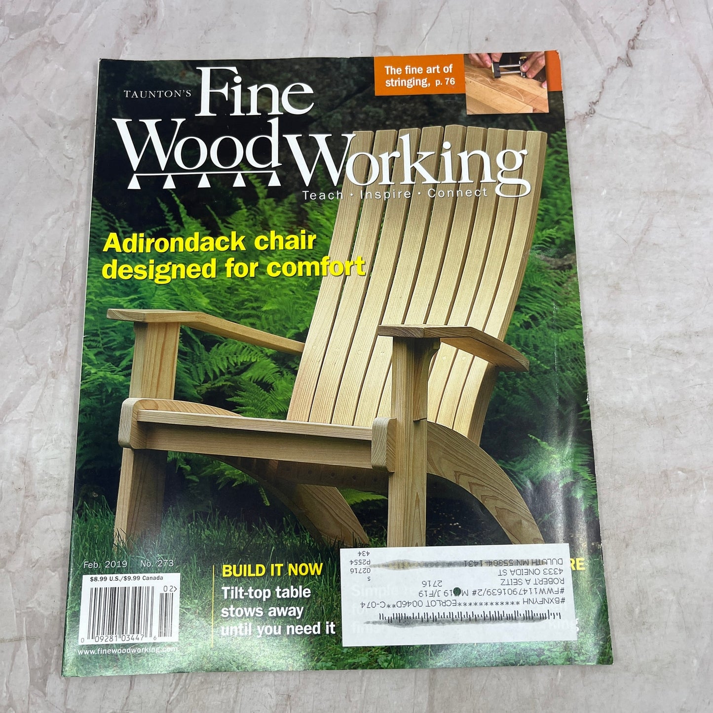 Adirondack Chair - Feb 2019 No 273 - Taunton's Fine Woodworking Magazine M36