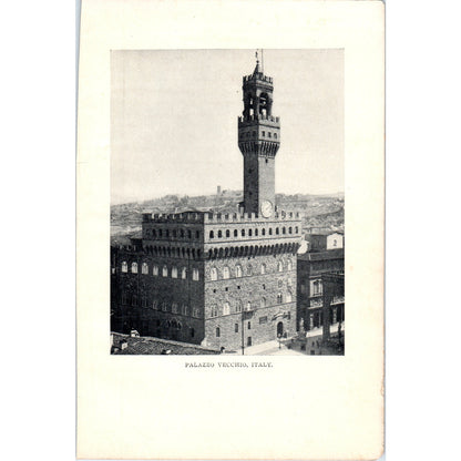 Palazzo Vecchio Italy 1901 Original Print AD8-H9