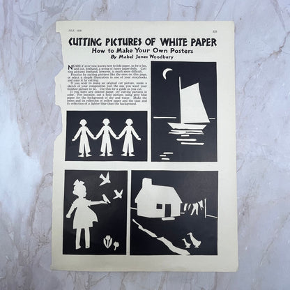 1936 Crafts for Children Clipped from Child Life Magazine FL6-1