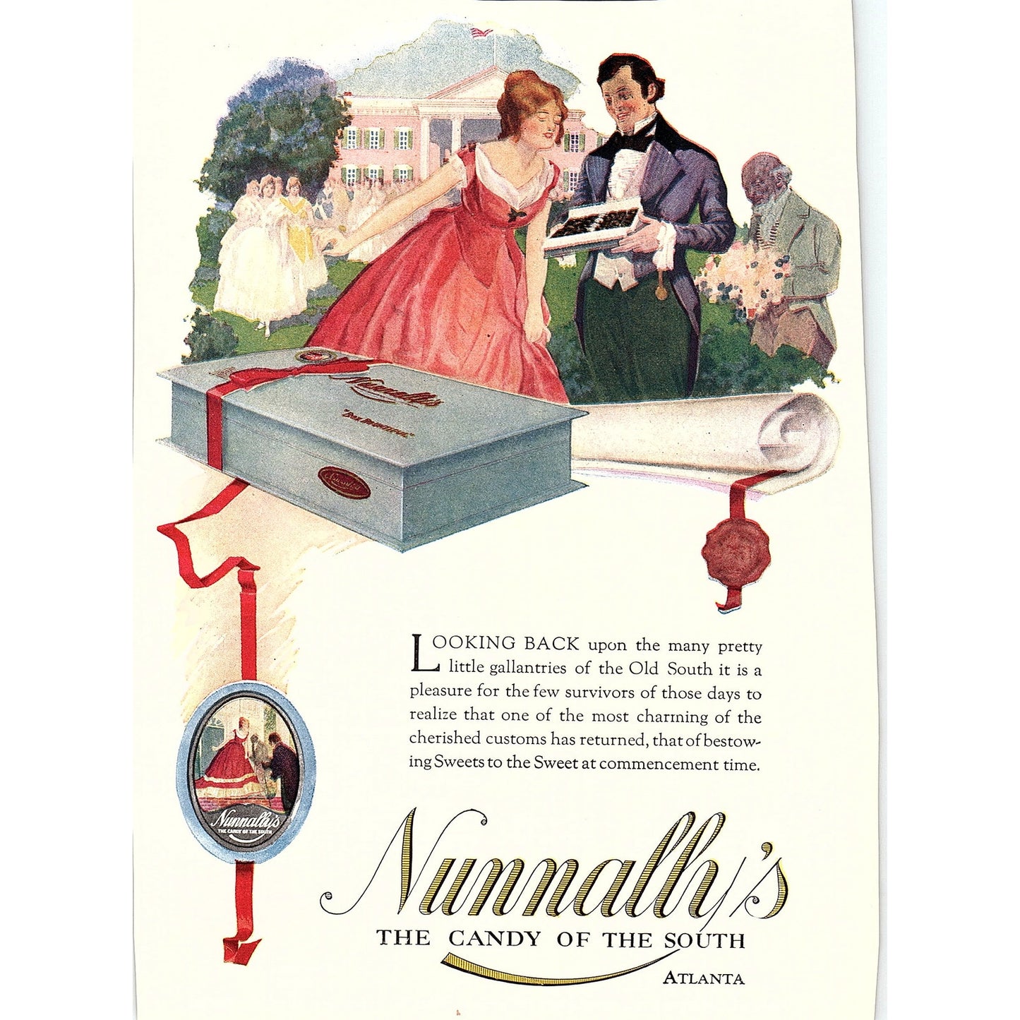 Nunnally's Candy of the South Atlanta Georgia c1920 Ad AF8-8