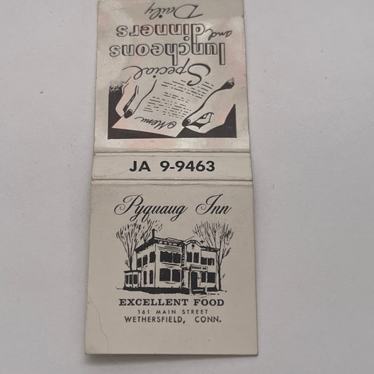 Pyquag Inn Wethersfield CT Vintage Matchbook Cover TB8-MB2-2
