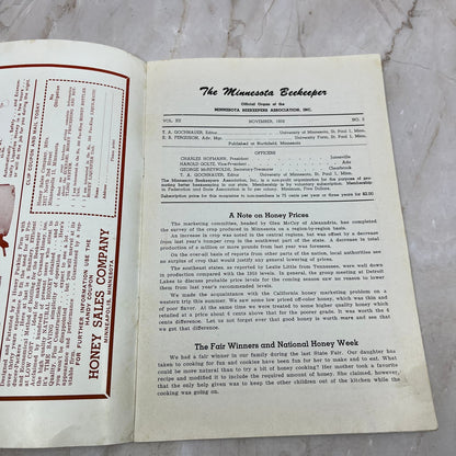 1959 Nov The Minnesota Beekeeper Magazine Red Wing MN Beekeepers Association TD5