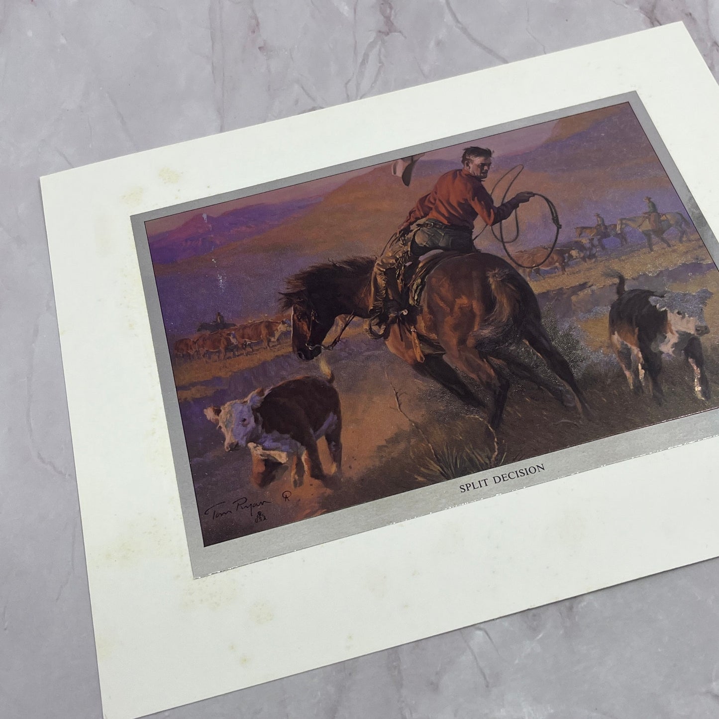 Tom Ryan Split Decision Western Vintage Chromatic Foil Etch 8x10" V18
