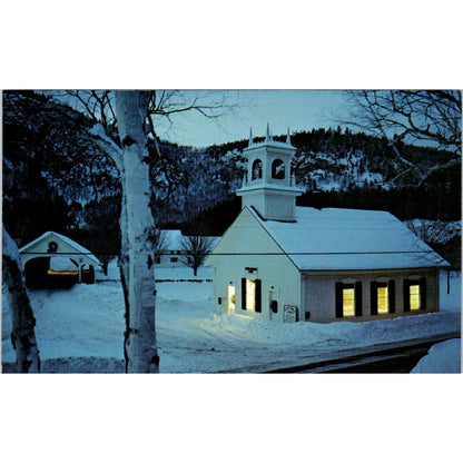 Famous Church and Bridge Stark NH Vintage Covered Bridge Postcard PC17