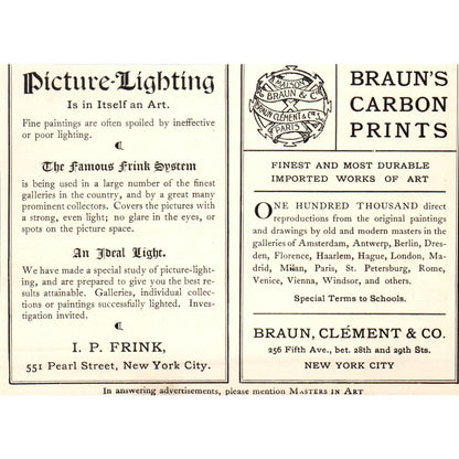 The Delft Company Hand-Painted Plaques NY c1905 Victorian Ad AE9-MA3