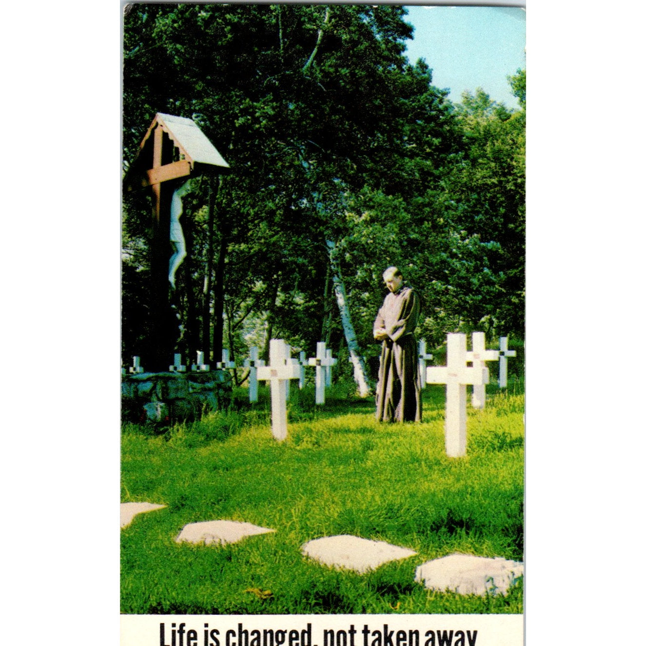 Prayer for the Dead Franciscan Friars Graymoor Vtg Catholic Prayer Card TH2-PC1