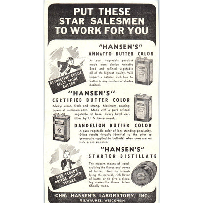 Chr. Hansen's Laboratory Milwaukee, Raymond Bros Motors St Cloud 1953 Ad AE9-DC1