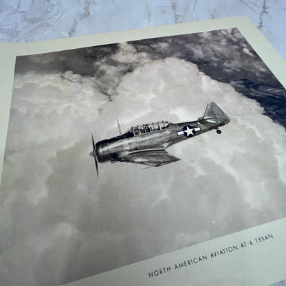 North American Aviation AT-6 Texan Airplane Vintage Print 10x12 FL6-4