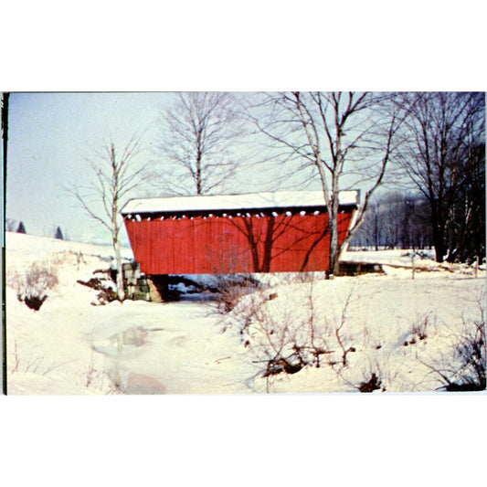 Dice's Or Trusal Bridge Washington Twp PA Vintage Covered Bridge Postcard PC16