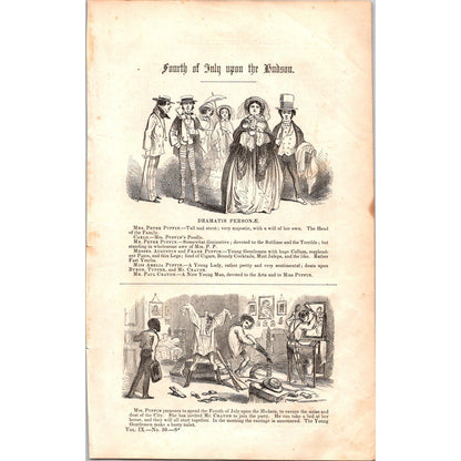 Fourth of July on the Hudson Illustrated - 3 Pages 1854 Article I19