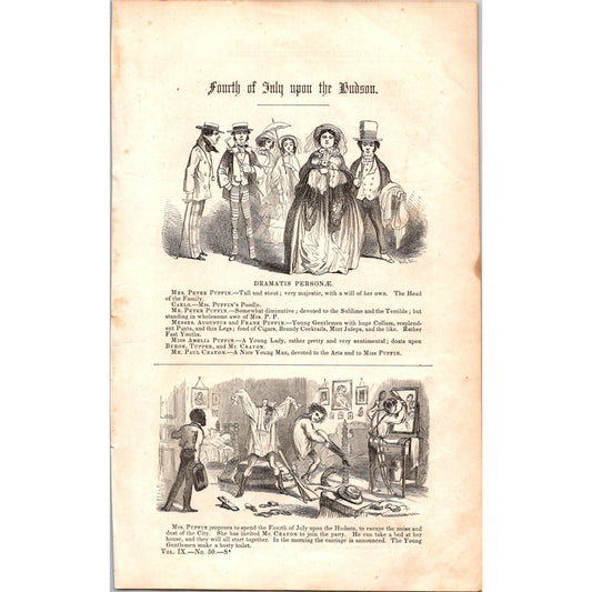 Fourth of July on the Hudson Illustrated - 3 Pages 1854 Article I19