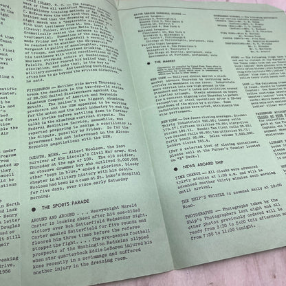 1956 Aug 8 - The Polynesian Hawaii Travel Newsletter Matson Lines TJ5-E1