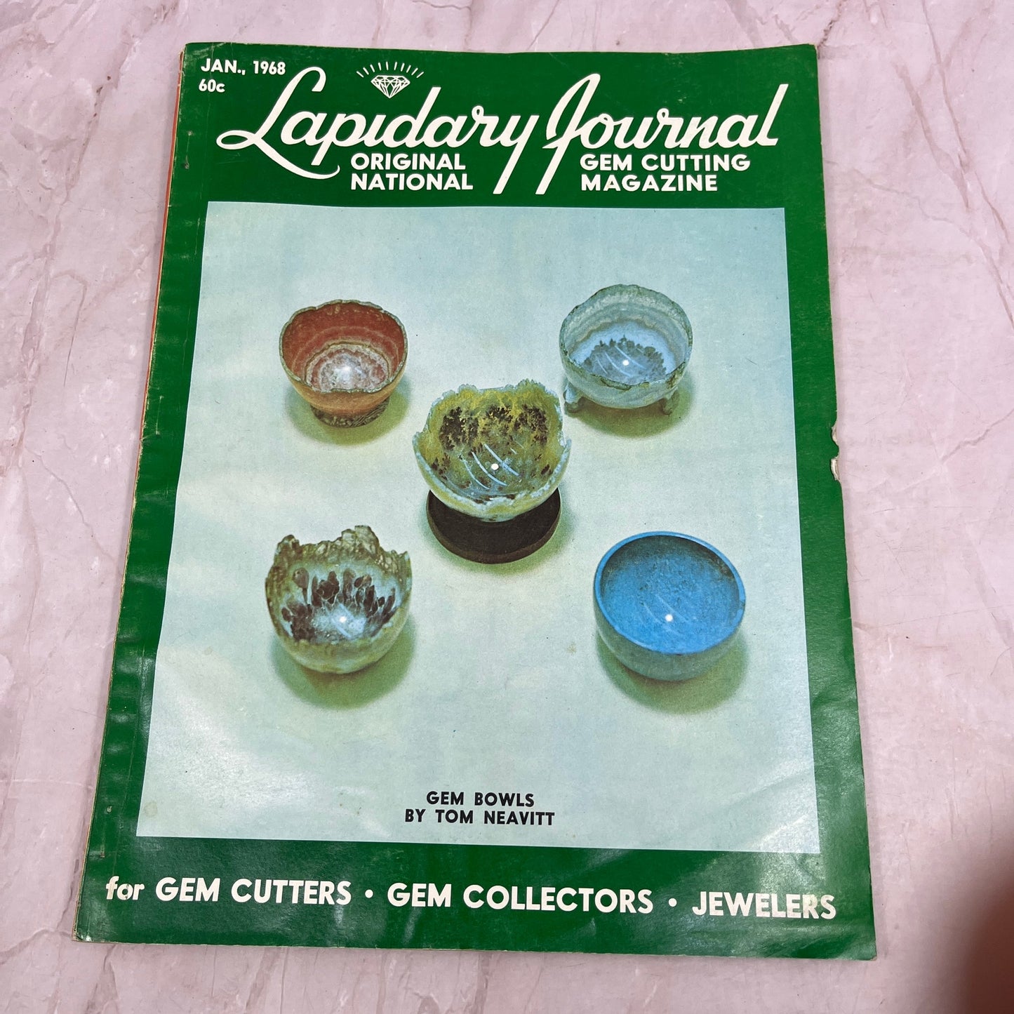 Gem Bowls Tom Neavitt - Lapidary Journal Magazine - Jan 1968 M28