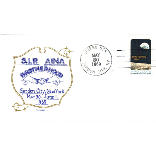 1969 Lispex S.I.P. AINA Brotherhood Garden City NY Postal Cover TI5-PC1