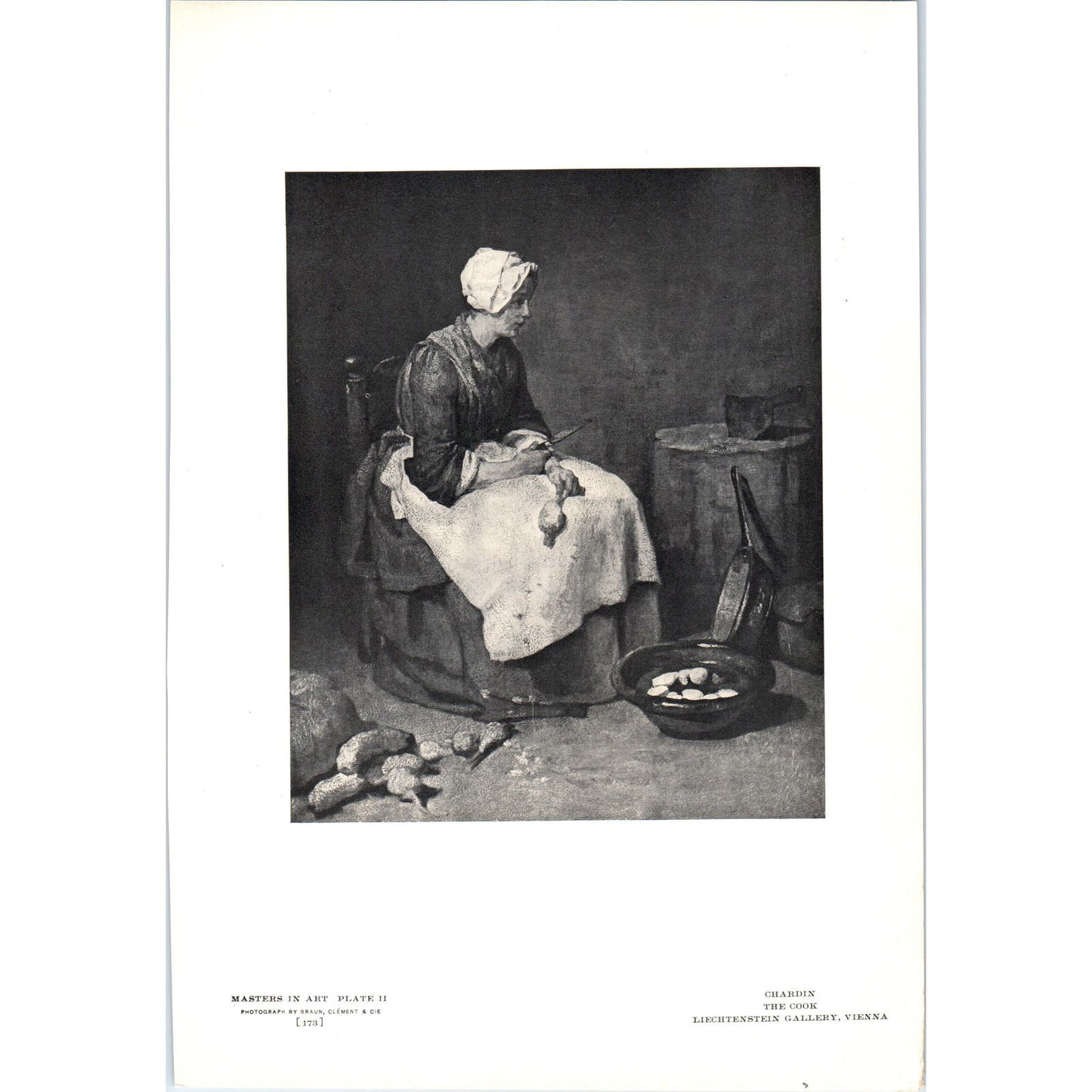 The Cook - Chardin c1905 Art Print D16