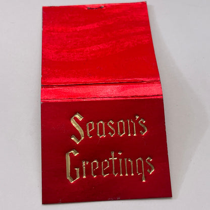 Vernon National Bank Season's Greetings Vintage Matchbook Cover MM3-5
