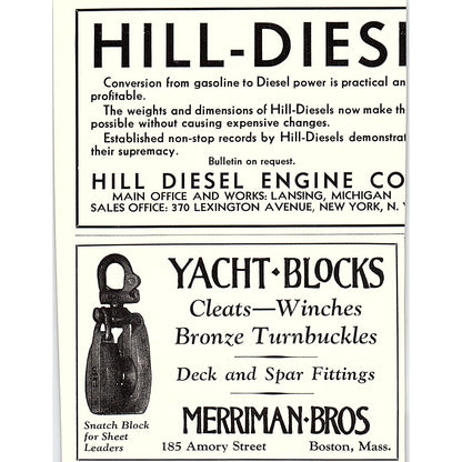 Ratsey & Lapthorn Inc Sailmakers City Island NYC 1932 Ad AG2-H3