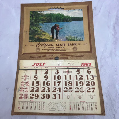1963 Citizens State Bank Calendar Winsted MN V23