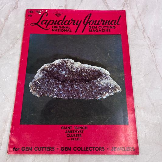 Giant 30 Inch Amethyst Cluster Brazil - Lapidary Journal Magazine - Feb 1970 M28