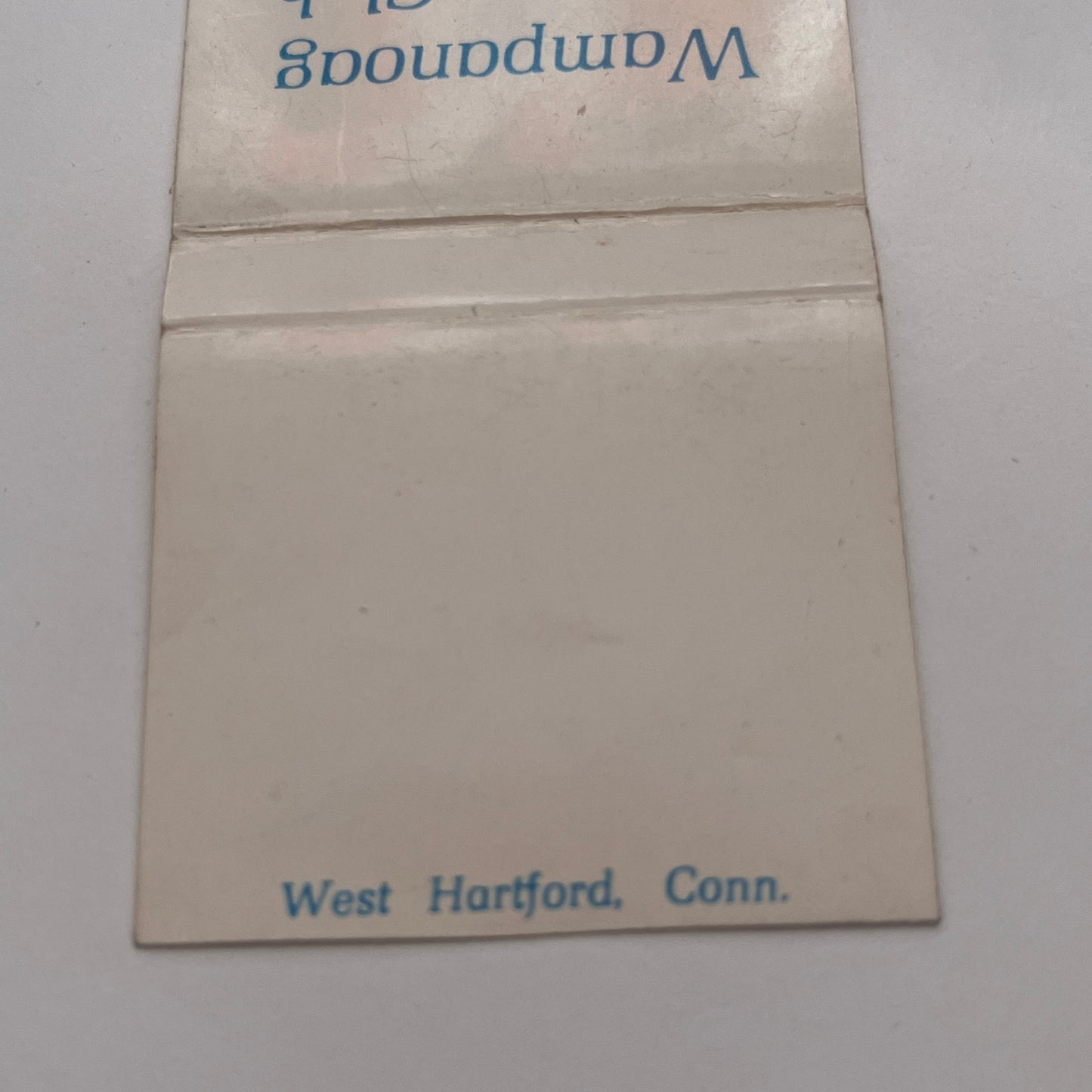 Wampanoag Country Club West Hartford CT Vintage Matchbook Cover TB8-MB-3