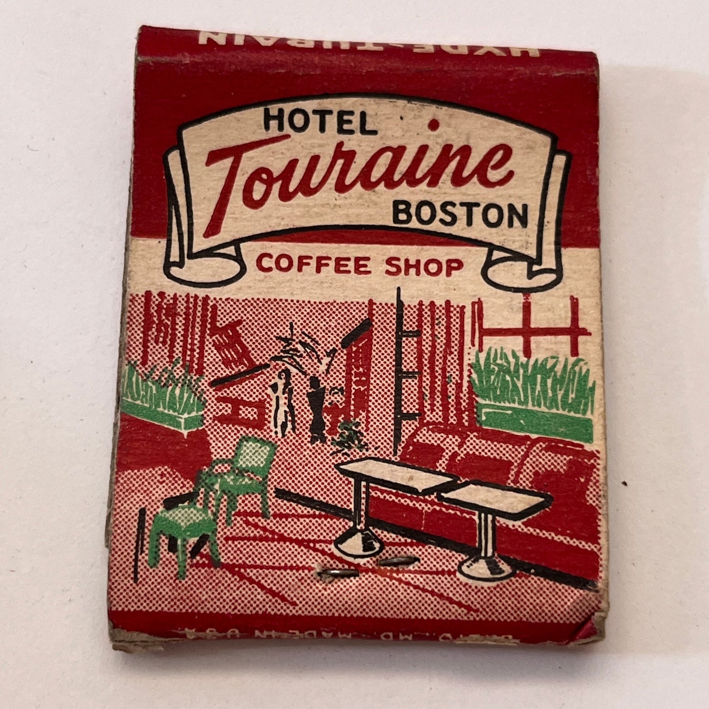 Hotel Touraine Boston Coffee Shop Vintage Matchbook Cover TB8-MB3-10
