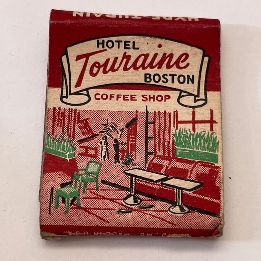 Hotel Touraine Boston Coffee Shop Vintage Matchbook Cover TB8-MB3-10