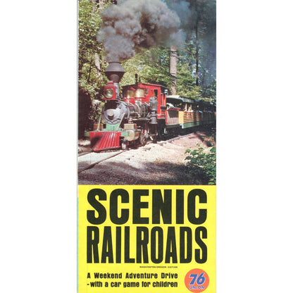 1964 Union Oil Washington-Oregon Scenic Railroads Travel Brochure & Map TH9-CB