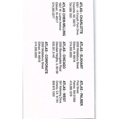 Atlas Die Inc John Keleher Atlas West Ontario CA Vintage Business Card SC9-B9