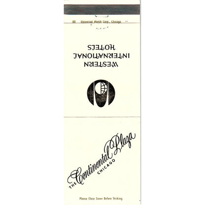 The Continental Plaza Chicago Western International Vintage Matchbook TB6-MB2-8