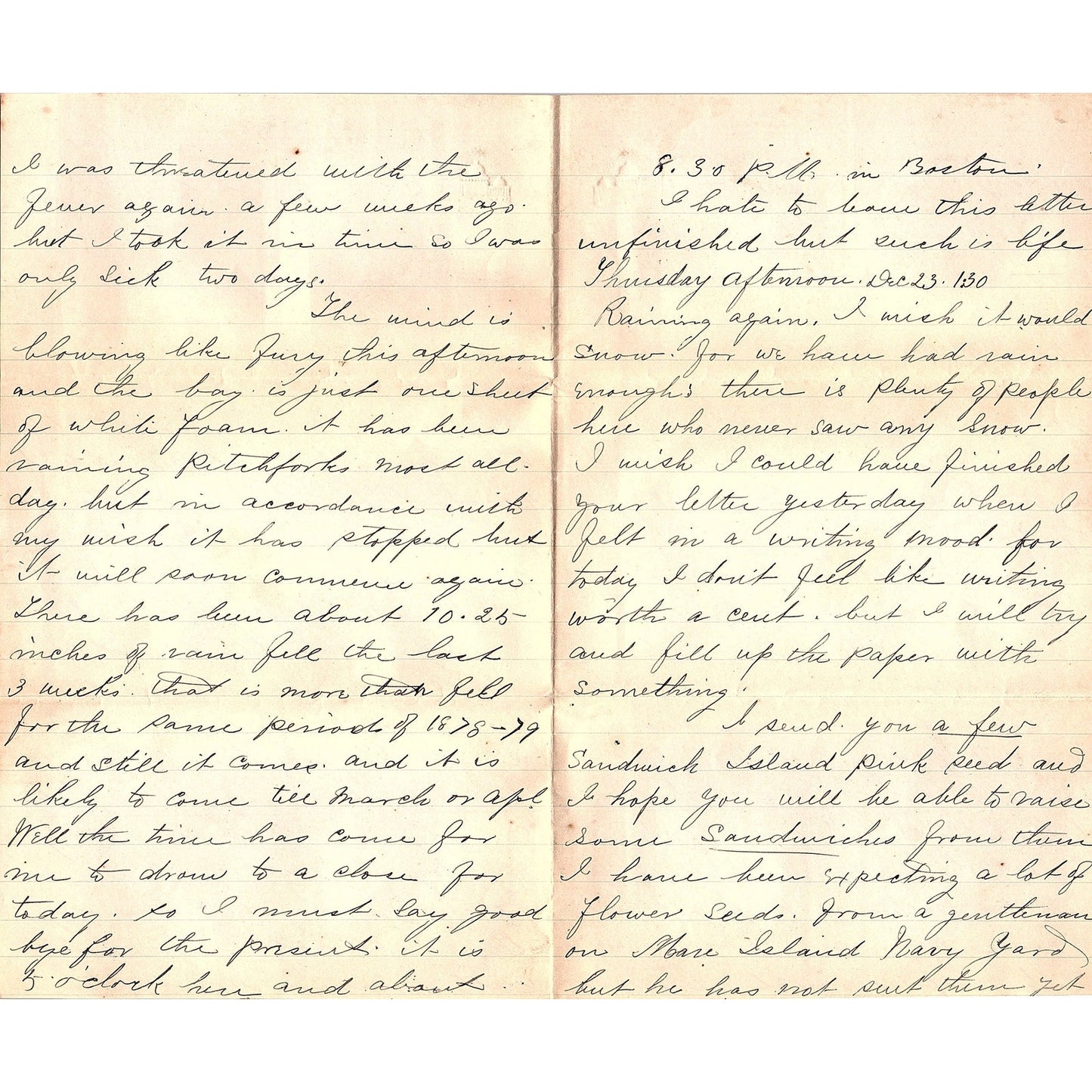 1880 Original Handwritten Letter From San Francisco CA AF4-2