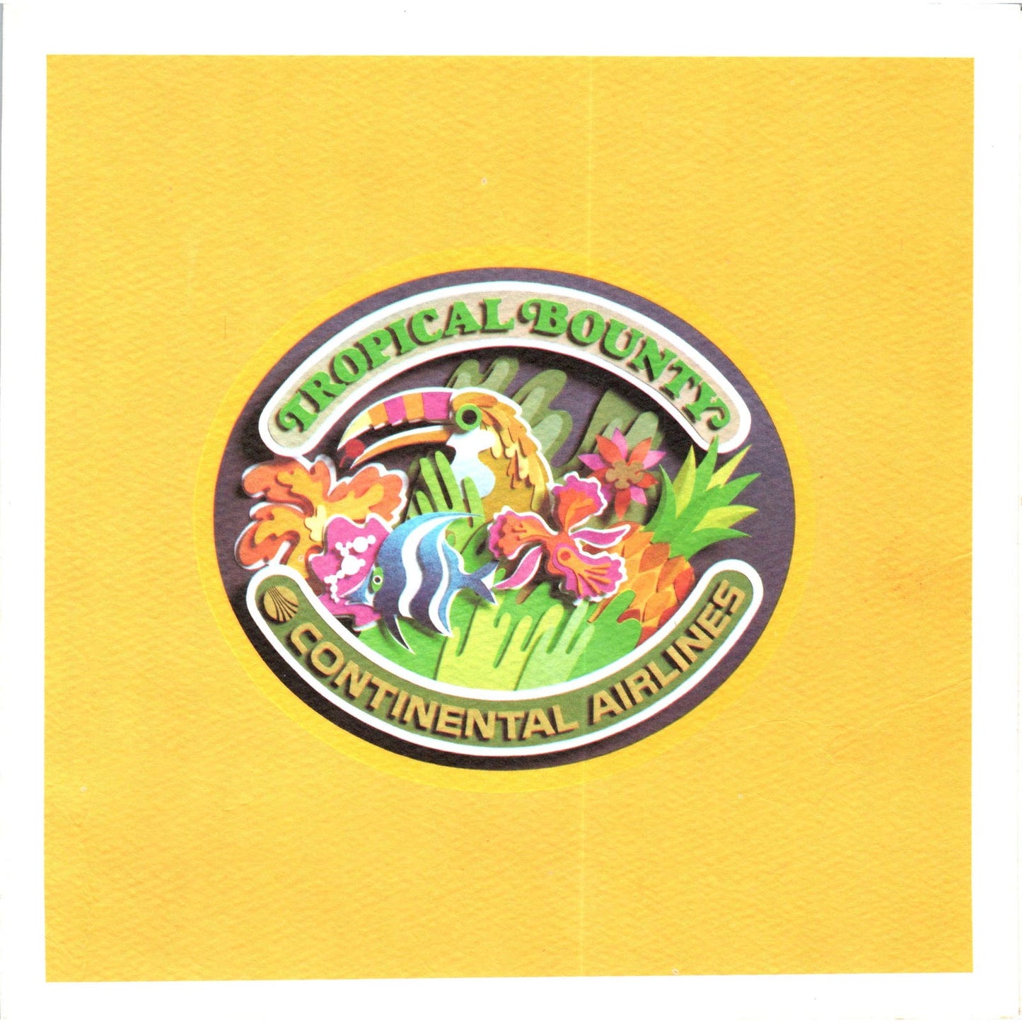 Vintage Continental Airlines Hawaii Vacation Tropical Bounty In Flight Menu AE8