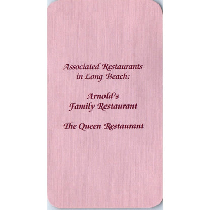 Williamsburg Buffet Dining Bakery Jim Guarracino Long Beach Business Card SD8-B6