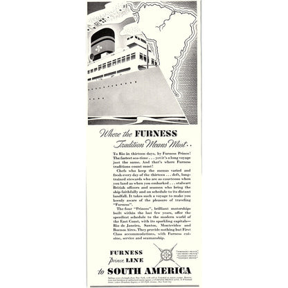 Furness Prince Line to South America 1935 Ad V1-5